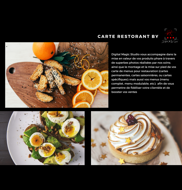 Confection de cartes pour Restaurant par Digital Magic Studio